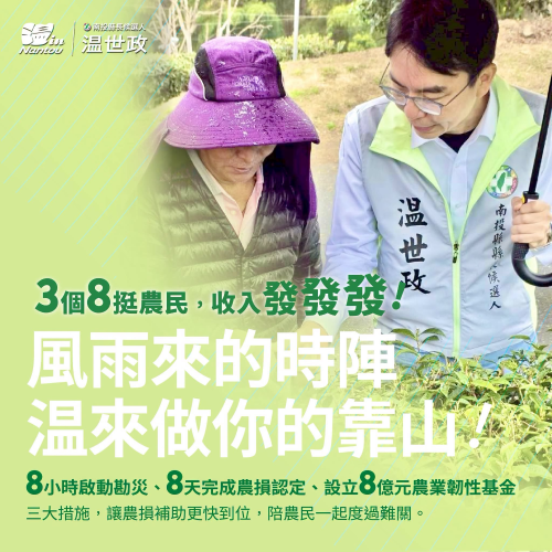 3個8挺農民，收入發發發！