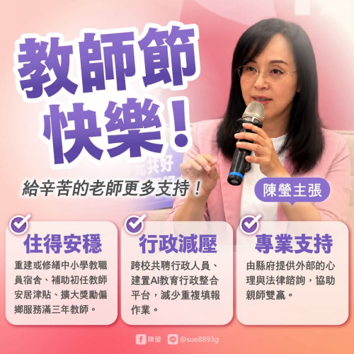 瑩領台東 給辛苦的老師更多支持